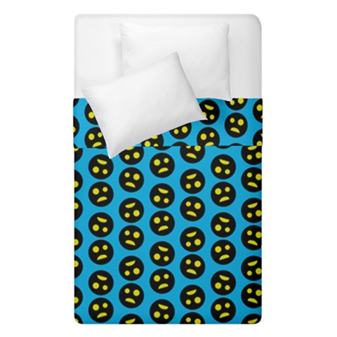 0059 Comic Head Bothered Smiley Pattern Duvet Cover Double Side (Single Size) from ArtsNow.com