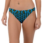 0059 Comic Head Bothered Smiley Pattern Band Bikini Bottom