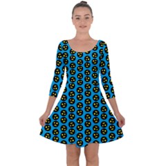 Quarter Sleeve Skater Dress 