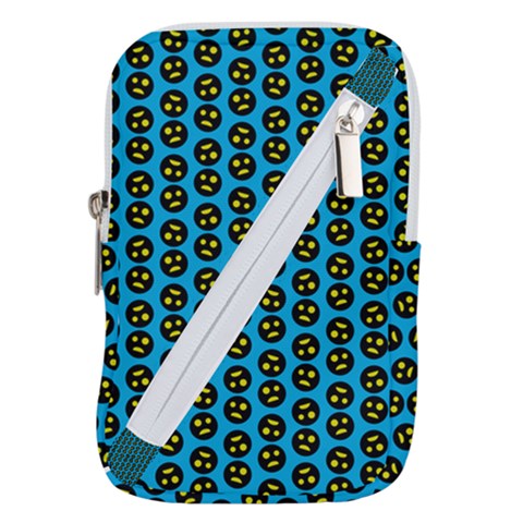 0059 Comic Head Bothered Smiley Pattern Belt Pouch Bag (Small) from ArtsNow.com