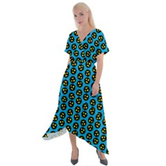 Cross Front Sharkbite Hem Maxi Dress 