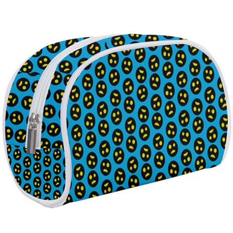 0059 Comic Head Bothered Smiley Pattern Makeup Case (Large) from ArtsNow.com