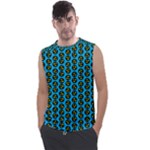 0059 Comic Head Bothered Smiley Pattern Men s Regular Tank Top