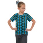 0059 Comic Head Bothered Smiley Pattern Kids  Mesh Piece Tee