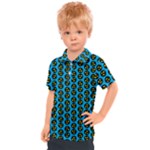 0059 Comic Head Bothered Smiley Pattern Kids  Polo Tee