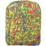 Colorful brush strokes painting on a green background                                                  Full Print Backpack