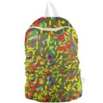 Colorful brush strokes painting on a green background                                                Foldable Lightweight Backpack