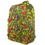 Colorful brush strokes painting on a green background                                                 Classic Backpack