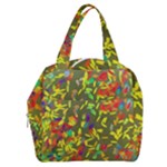 Colorful brush strokes painting on a green background                                                 Boxy Hand Bag