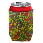 Colorful brush strokes painting on a green background                                                Thermal Can Holder