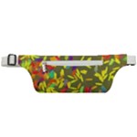 Colorful brush strokes painting on a green background                                              Active Waist Bag