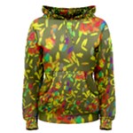 Colorful brush strokes painting on a green background                                                Men s Pullover Hoodie