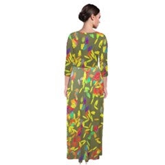 Quarter Sleeve Maxi Dress 