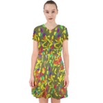 Colorful brush strokes painting on a green background                                                      Adorable in Chiffon Dress