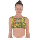 Colorful brush strokes painting on a green background                                                  Bandaged Up Bikini Top