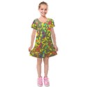 Kids  Short Sleeve Velvet Dress 