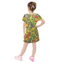 Kids  Short Sleeve Velvet Dress 