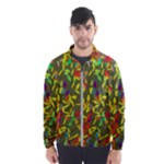 Colorful brush strokes painting on a green background                                                    Wind Breaker (Men)