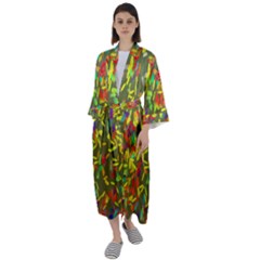 Maxi Satin Kimono 