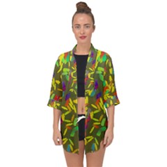 Open Front Chiffon Kimono 