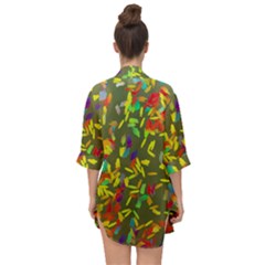 Open Front Chiffon Kimono 