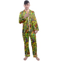 Men s Long Sleeve Satin Pajamas Set 