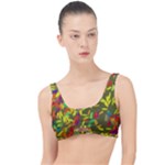 Colorful brush strokes painting on a green background                                                  The Little Details Bikini Top