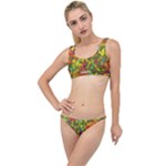 Colorful brush strokes painting on a green background                                                   The Little Details Bikini Set