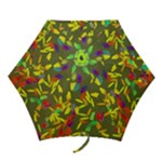 Colorful brush strokes painting on a green background                                                    Umbrella