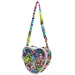 Colorful paint texture                                                Heart Shoulder Bag