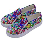 Colorful paint texture                                                   Kids  Canvas Slip Ons