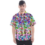 Colorful paint texture                                                  Men s Short Sleeve Shirt