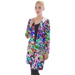 Colorful paint texture                                                   Hooded Pocket Cardigan