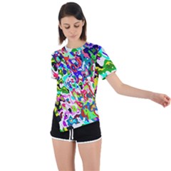 Asymmetrical Short Sleeve Sports T-Shirt 