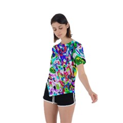 Asymmetrical Short Sleeve Sports T-Shirt 