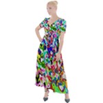 Colorful paint texture                                                       Button Up Short Sleeve Maxi Dress