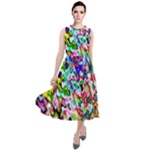 Colorful paint texture                                                       Round Neck Boho Dress