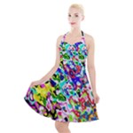 Colorful paint texture                                                       Halter Party Swing Dress