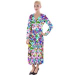 Colorful paint texture                                                      Velvet Maxi Wrap Dress