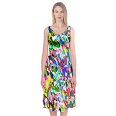 Colorful paint texture                                                   Midi Sleeveless Dress from ArtsNow.com