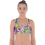 Colorful paint texture                                                   Cross Back Hipster Bikini Top