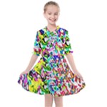 Colorful paint texture                                                 Kids  All Frills Chiffon Dress