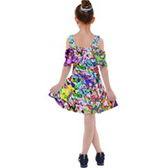 Kids  Shoulder Cutout Chiffon Dress 