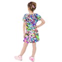 Kids  Short Sleeve Velvet Dress 