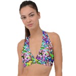 Colorful paint texture                                                 Halter Plunge Bikini Top