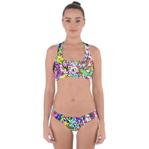 Colorful paint texture                                                   Cross Back Hipster Bikini Set from ArtsNow.com