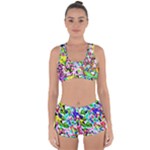 Colorful paint texture                                                   Racerback Boyleg Bikini Set