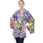 Colorful paint texture                                                    Velvet Kimono Robe