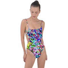 Tie Strap One Piece Swimsuit 