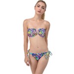 Colorful paint texture                                                 Twist Bandeau Bikini Set